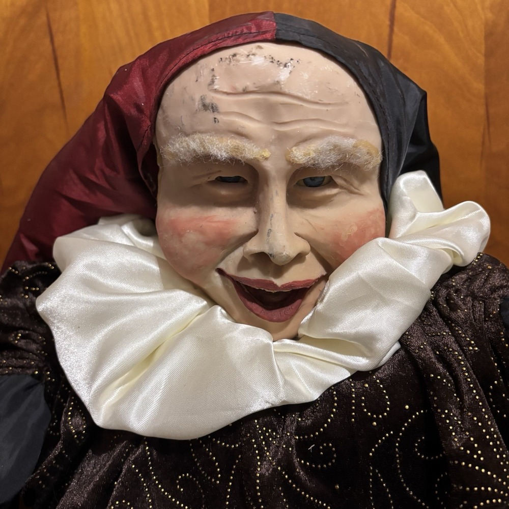 KATHERINES COLLECTION WAYNE KLESKI RETIRED VINTAGE JESTER DOLL Rare 41" Holiday